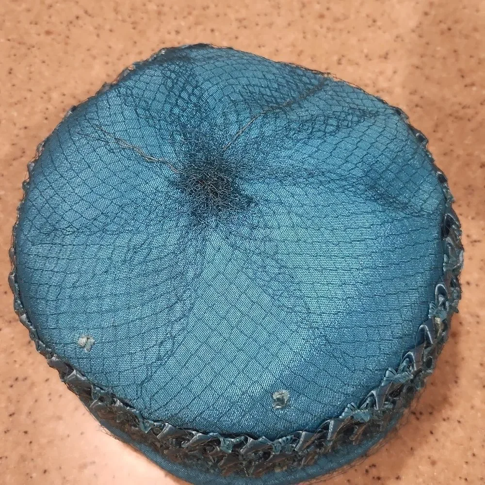 Vintage Blue Woven Hat Union Made